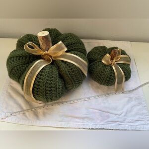 Thanksgiving decor / 2 crochet Pumpkin